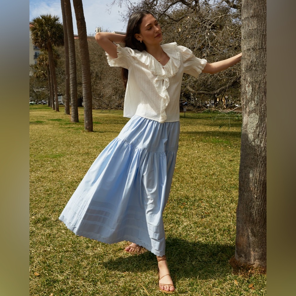 o.p.t Beth Cotton Maxi Skirt NWT - Picture 2 of 11